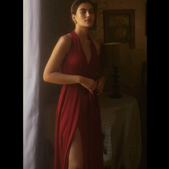 Hutch Ruby Satin wrap maxi dress - Picture 1 of 5